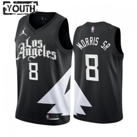 NBA Los Angeles Clippers Trikot Marcus Morris SR 8 Jordan 2022-23 Statement Edition Schwarz Swingman - Kinder
